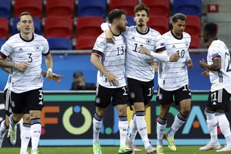 Hatten allen Grund zu feiern: Die deutsche U21 nach dem Halbfinal-Sieg gegen die Niederlande.