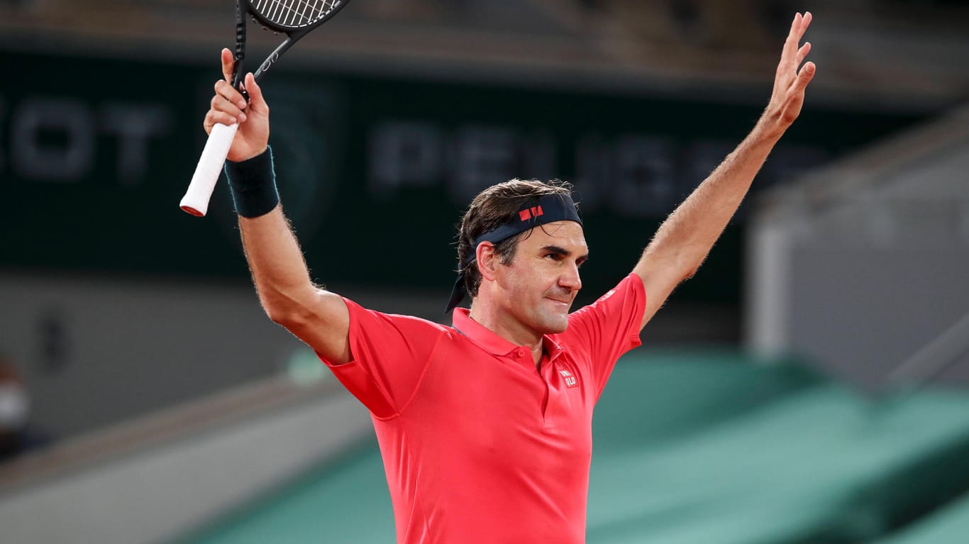 Wird nicht ins Achtelfinale bei Roland Garros gehen: Roger Federer nach dem Sieg gegen Dominik Koepfer.