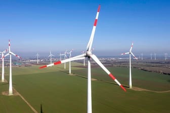 Windpark in Brandenburg (Symbolbild): Die Strompreise ziehen in Deutschland an.