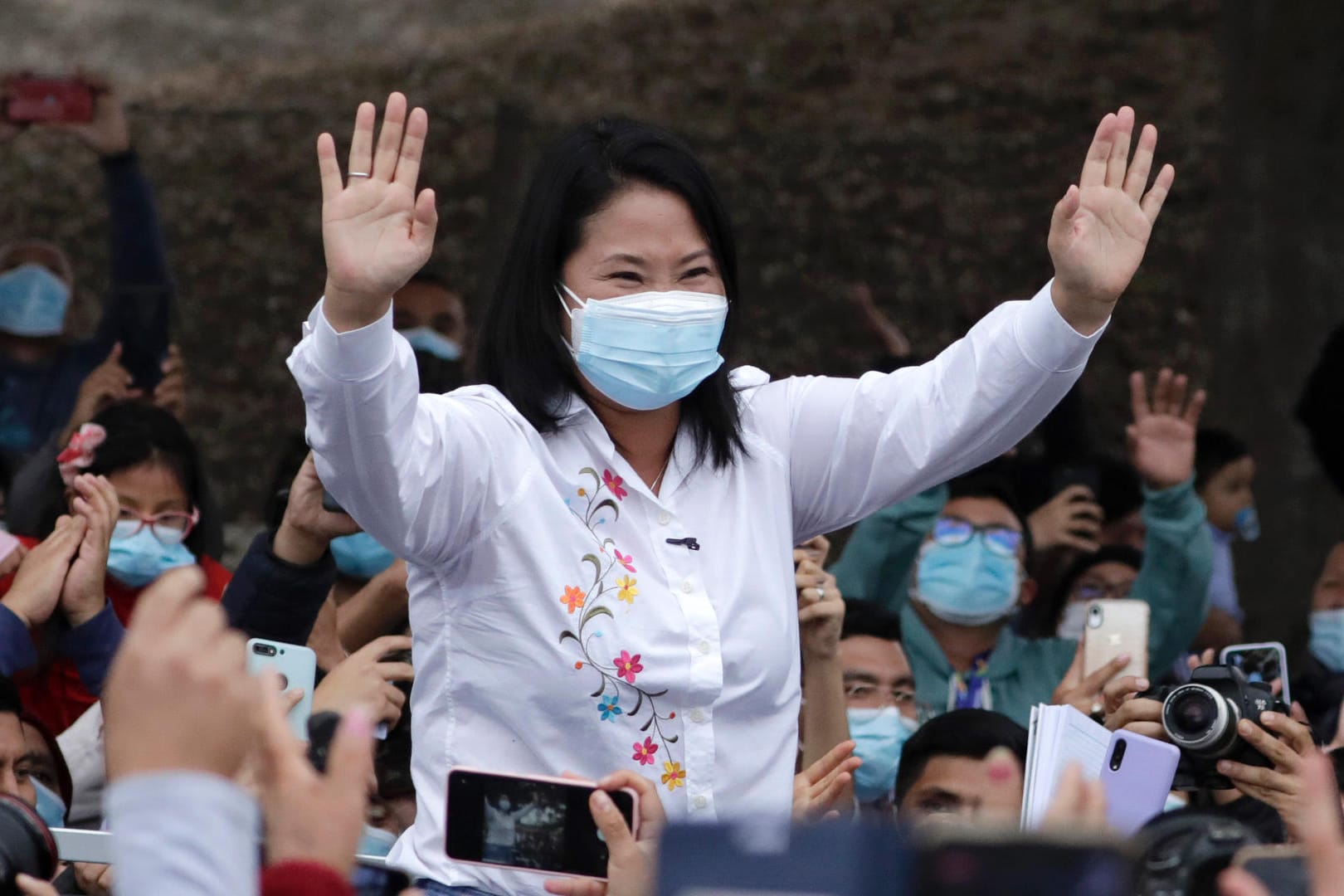 Keiko Fujimori am Wahltag in Lima: Es ist ihr dritter Versuch bei der Präsidentschaftswahl zu gewinnen.