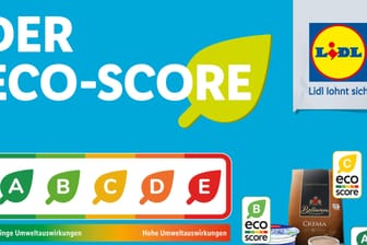 Der neue Eco Score von Lidl: Die Kennzeichnung soll helfen, zu erkennen, welche Produkte nachhaltiger sind.