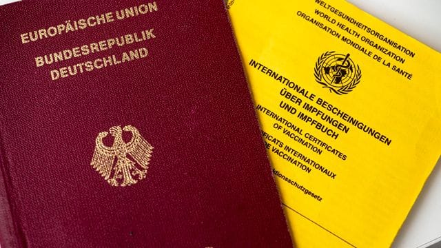 Reisepass und Impfbuch