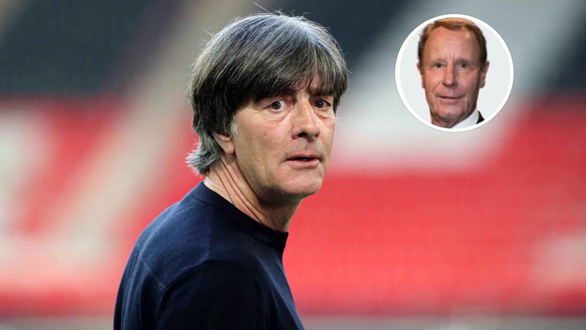 Zwei Generationen Bundestrainer: Joachim Löw und Vorgänger Berti Vogts (r.).