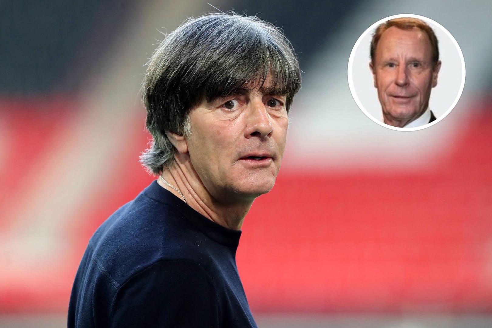 Zwei Generationen Bundestrainer: Joachim Löw und Vorgänger Berti Vogts (r.).