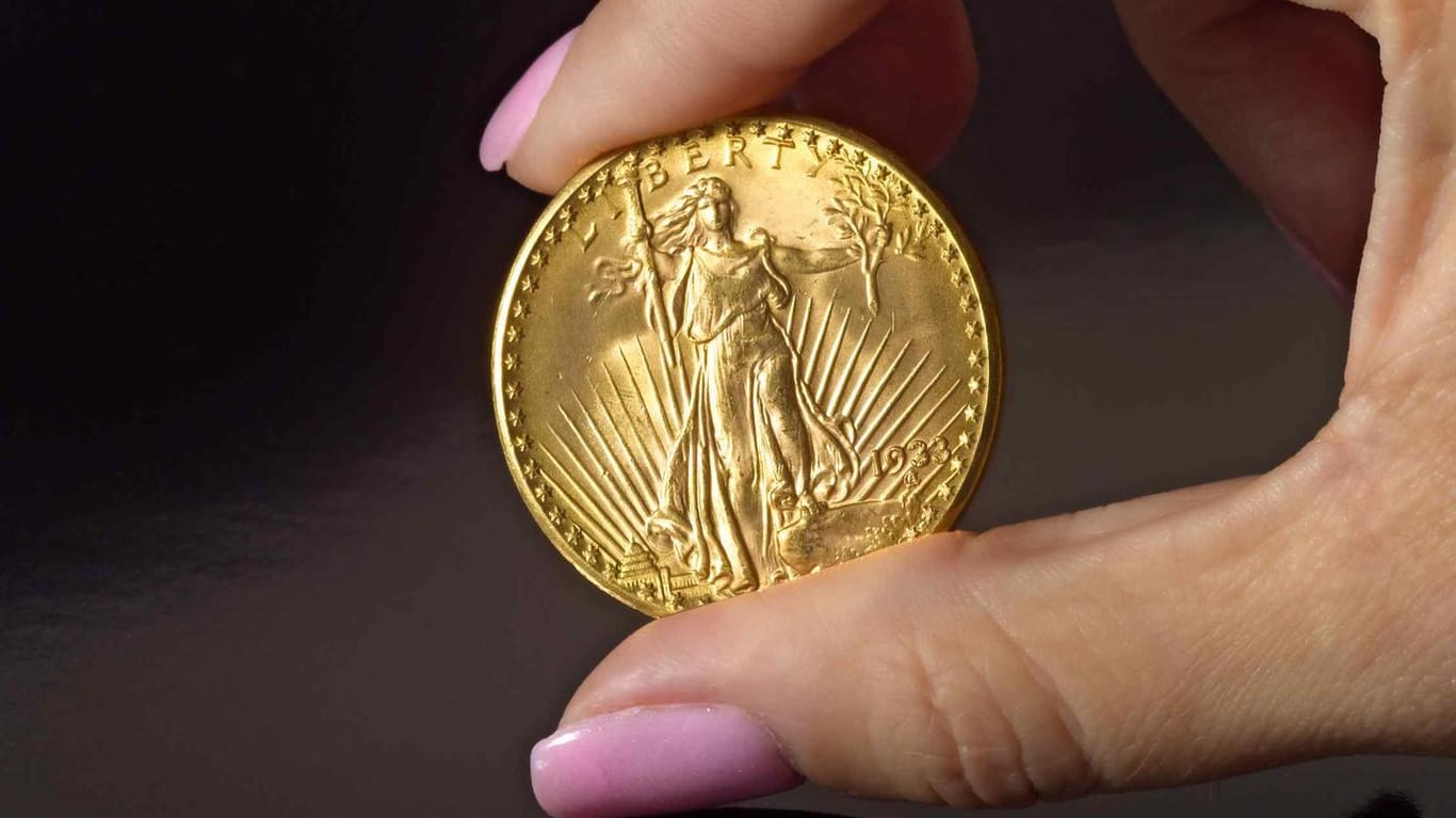 Die "1933 Double Eagle Coin": Eine 20-Dollar-Goldmünze, von deren Art es nur noch sehr wenige gibt wurde bei Sotheby's versteigert.