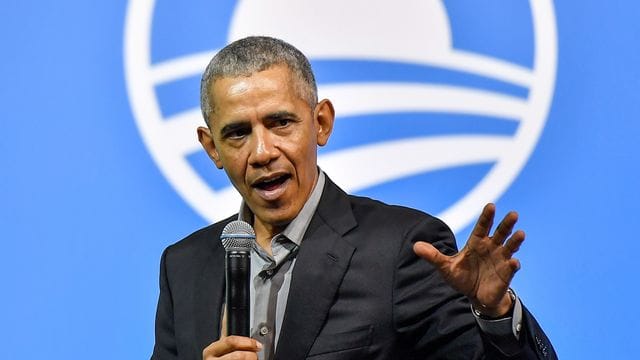 Ein stolzer Vater: Barack Obama.