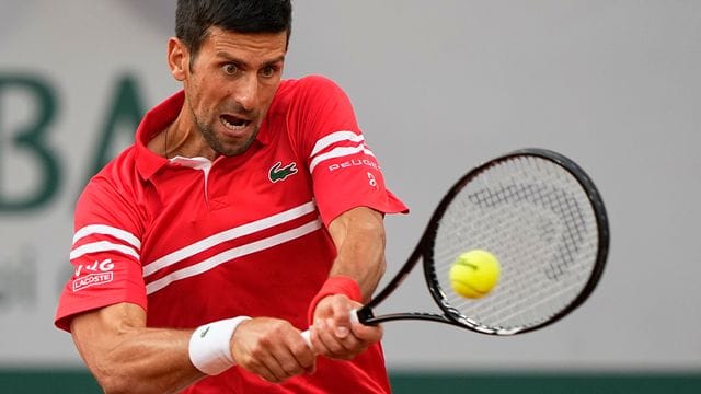 Novak Djokovic spielte in Paris in der Abendsession.