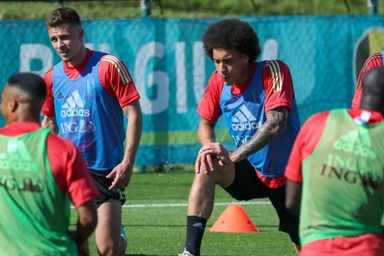 Belgiens Nationalspieler bekamen königlichen Besuch.