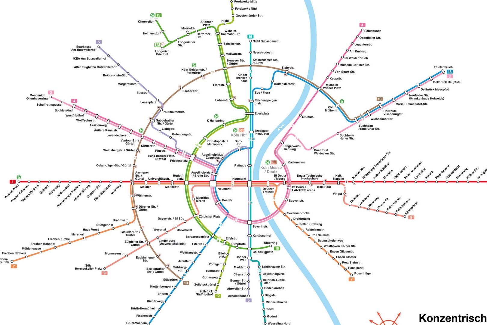 Der konzentrische Linienplan: In runder Form soll dieser für mehr Übersicht sorgen.