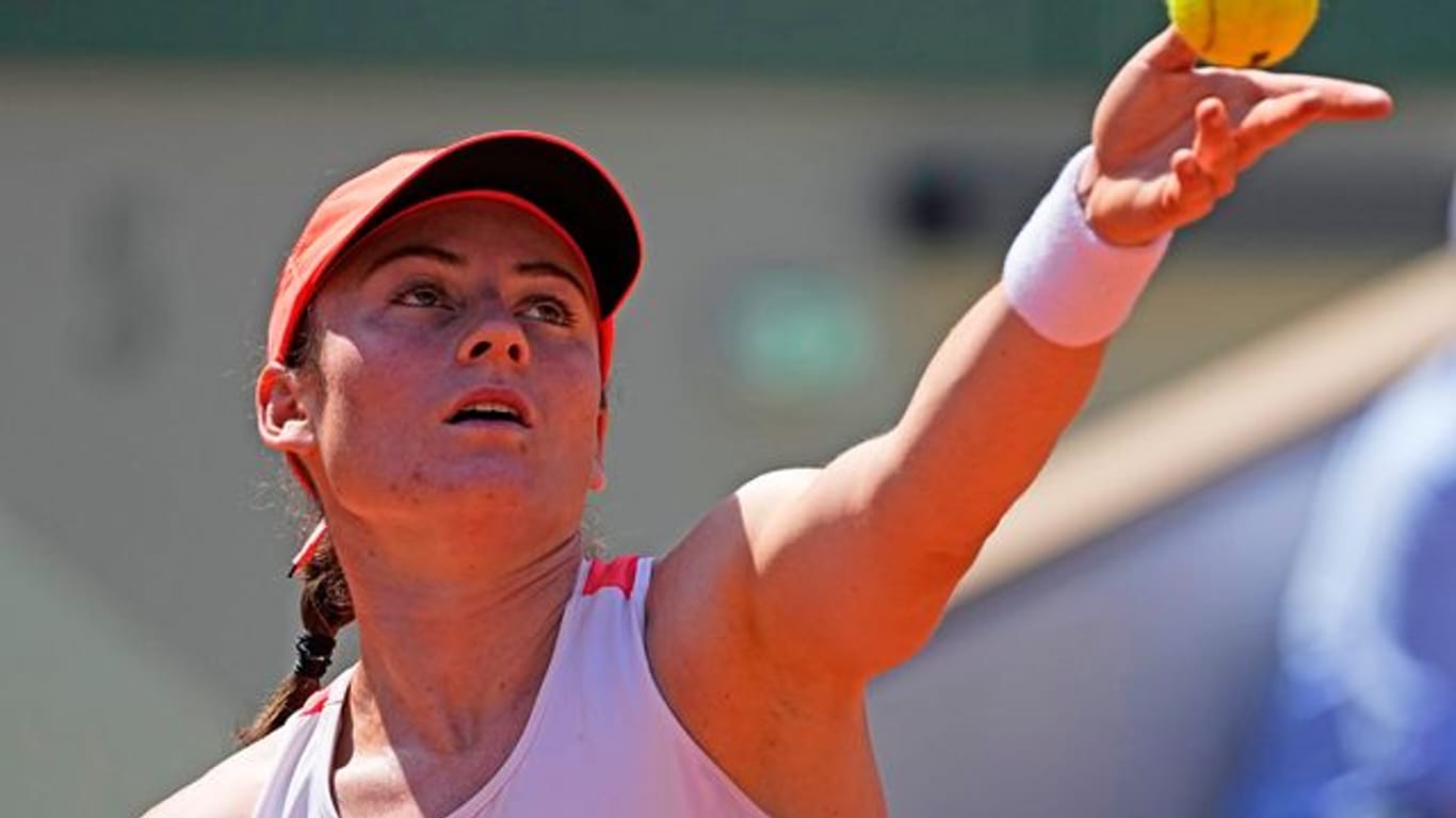Steht endlich im Finale eines Grand-Slam-Turniers: Anastasia Pawljutschenkowa in Aktion.