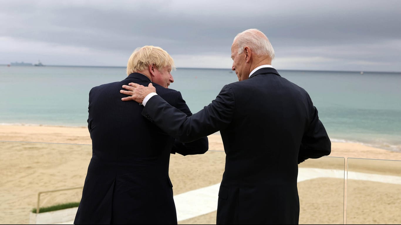 Abwehrkampf der Demokratien: Premierminister Boris Johnson und Präsident Joe Biden