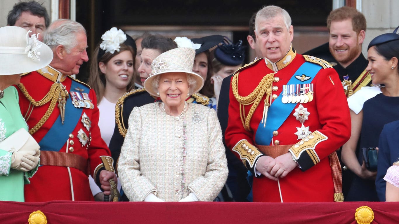 Die Royals bei der Trooping-the-Colour-Parade im Jahr 2019.