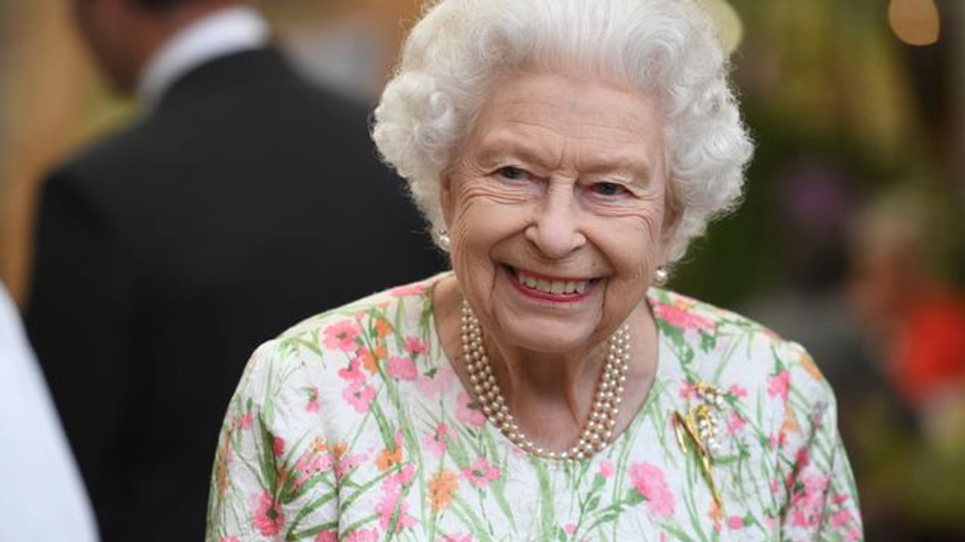 Gut gelaunt : Die britische Königin Elizabeth II.
