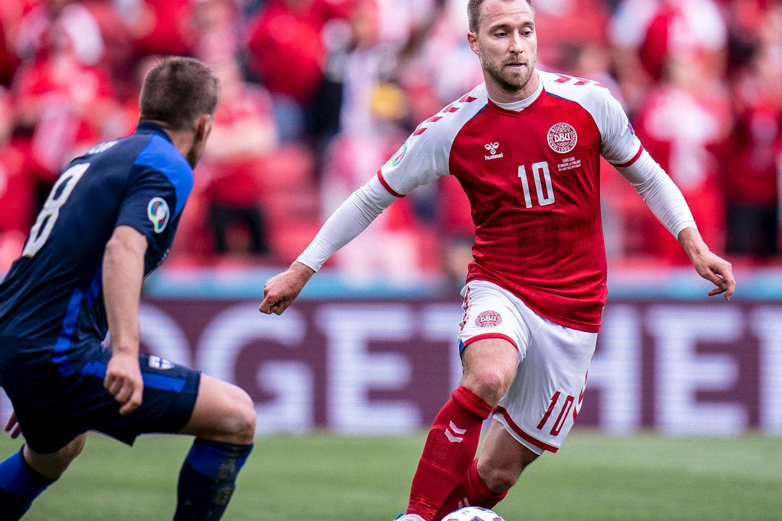 Christian Eriksen im Spiel gegen Finnland: Der Mittelfeldspieler befand sich in kritischem Zustand.