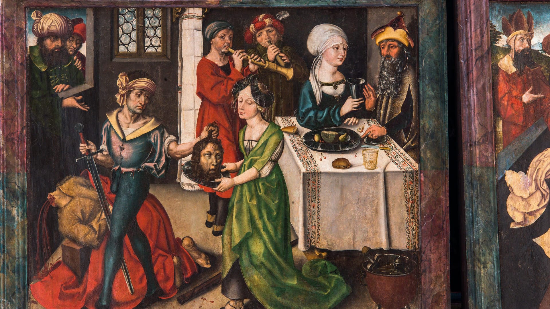 Auf einem Tafelbild des spätgotischen Flügelaltars in der evangelischen Johanneskirche in Crailsheim ist eine Henkerszene zu sehen: Experten vermuten, dass Teile des Bildes von dem Nürnberger Meister Albrecht Dürer gemalt wurden. Auf einem Tafelbild des spätgotischen Flügelaltars in der evangelischen Johanneskirche in Crailsheim ist eine Henkerszene zu sehen: Experten vermuten, dass Teile des Bildes von dem Nürnberger Meister Albrecht Dürer gemalt wurden.