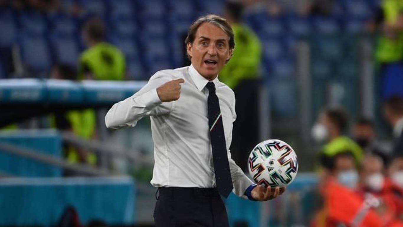 Feierte mit Italien einen gelungenen EM-Auftakt: Nationalcoach Roberto Mancini.