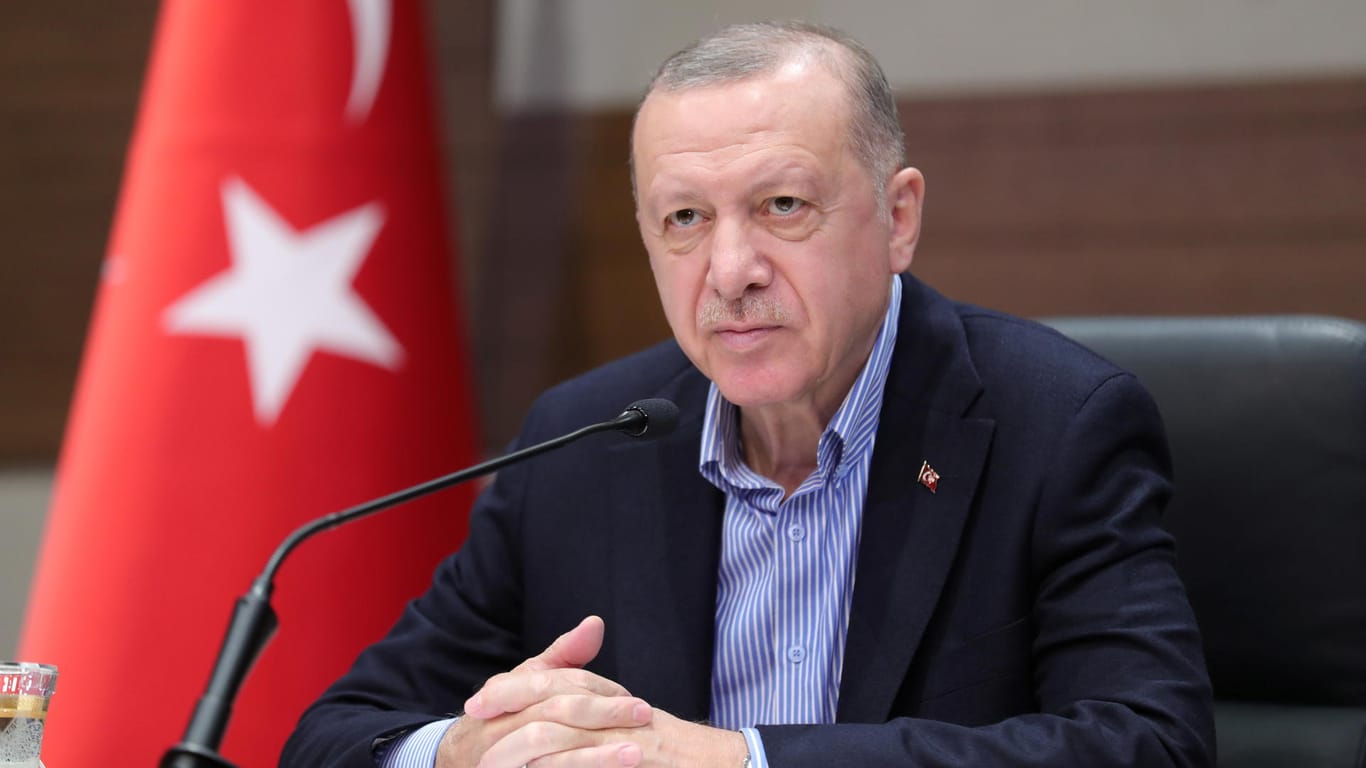 Der türkische Präsident Erdogan: Erst attestierte er Biden "blutige Hände" im Nahostkonflikt, später nannte er ihn seinen "Freund".