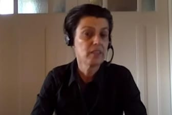 Carolin Emcke in ihrer Videobotschaft beim Grünen-Parteitag: Vorwurf der Bagatellisierung des Holocaust.