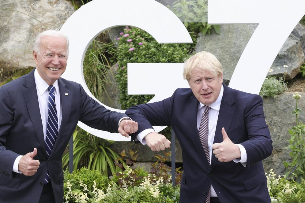 US-Präsident Joe Biden und Englands Premierminister Boris Johnson beim G7-Gipfel. Der Wechsel im Weißen Haus hat viele Staatschefs erleichtert.
