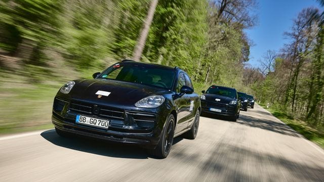 Macan: Die überarbeitete Version prüft Porsche aktuell noch auf letzten Erprobungsfahrten. Macan: Die überarbeitete Version prüft Porsche aktuell noch auf letzten Erprobungsfahrten.
