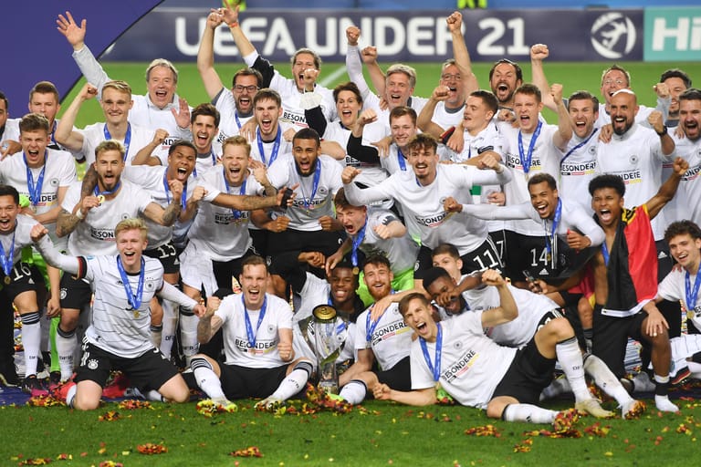 Erfolgreich: Die deutsche U21-Auswahl feierte Anfang Juni nach 2009 und 2017 ihren dritten EM-Titel.