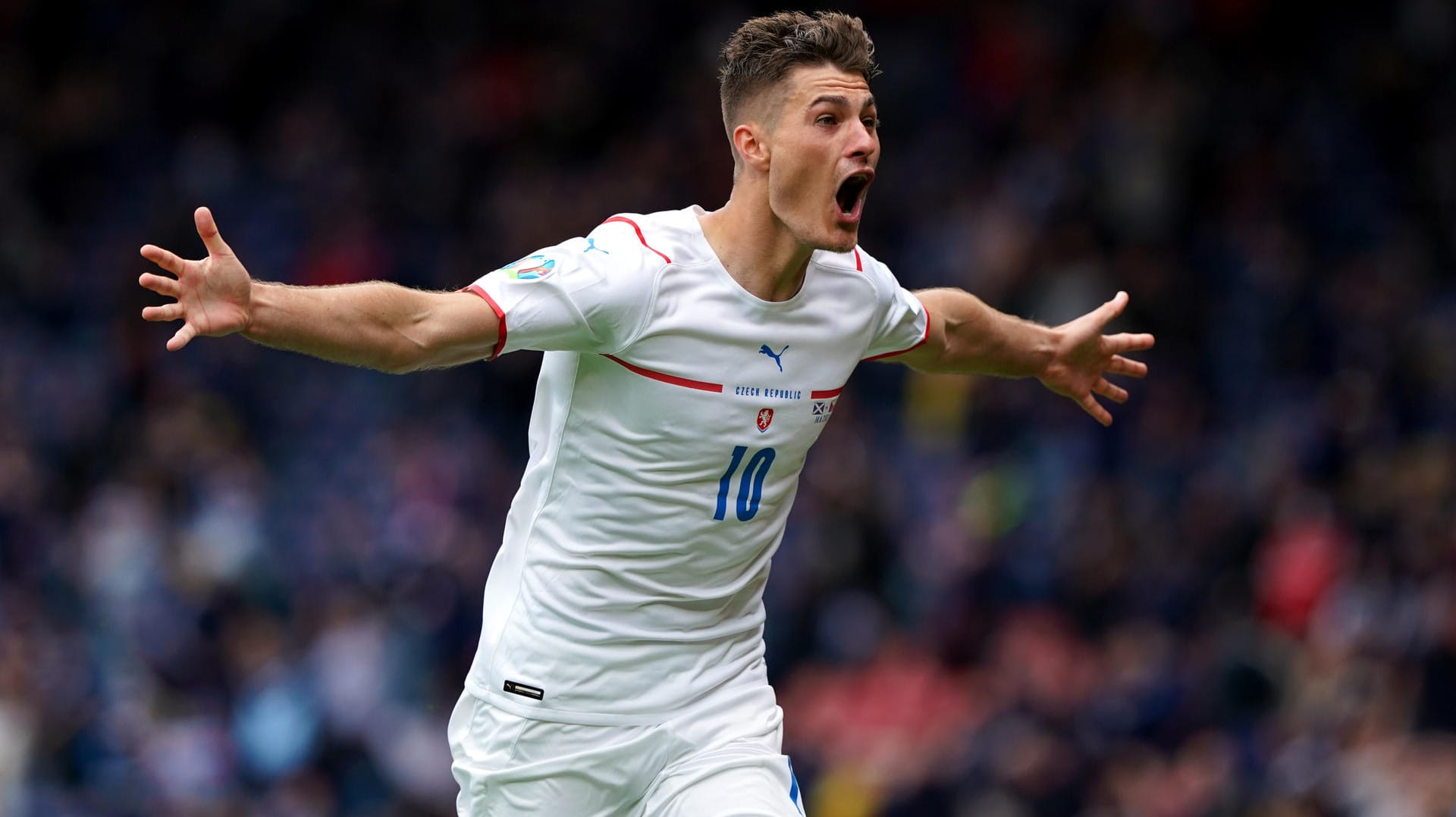 Patrik Schick: Der Tscheche erzielte gegen Schottland ein echte Traumtor.