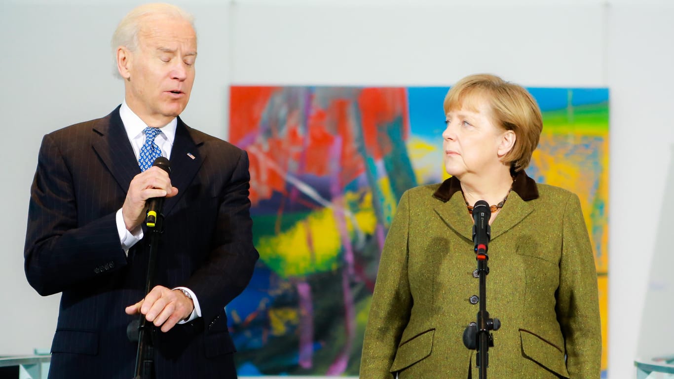 Biden und Merkel in Berlin: Der US-Präsident hält offenbar große Stücke auf die Kanzlerin.