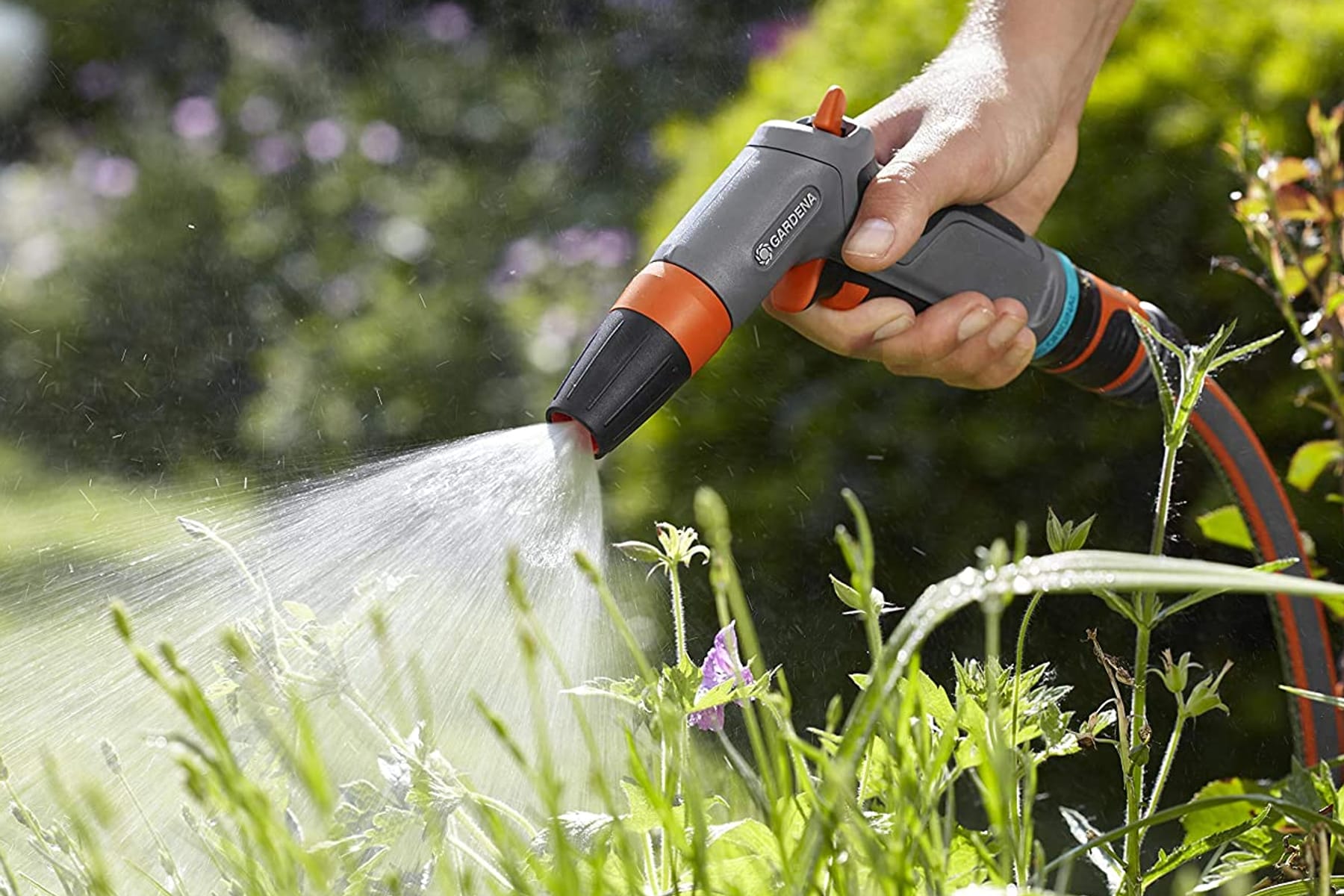 Gartenbrause,ihaspoko Garten Handbrause Gartenschlauchdüse für Autowäsche Reinigung Haustierduschen Rasen- und Gartenbewässerung 