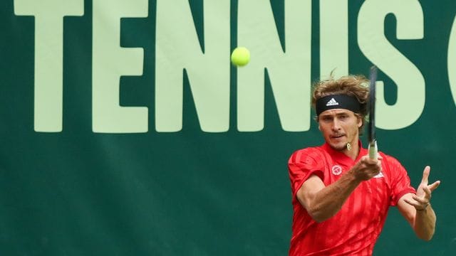 Musste sich in Halle anstrengen, um in die nächste Runde zu kommen: Alexander Zverev. Musste sich in Halle anstrengen, um in die nächste Runde zu kommen: Alexander Zverev.
