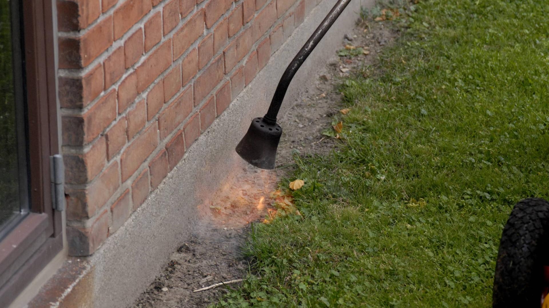 Ein Gärtner verbrennt Unkraut (Symbolbild): An heißen und trockenen Tagen kann sich das Feuer schnell ungewünscht ausbreiten.