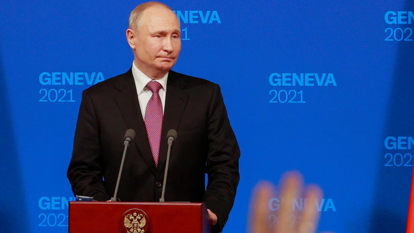 Der russische Präsident Wladimir Putin in Genf: Er äußert sich nach dem Gipfeltreffen mit US-Präsident Joe Biden.