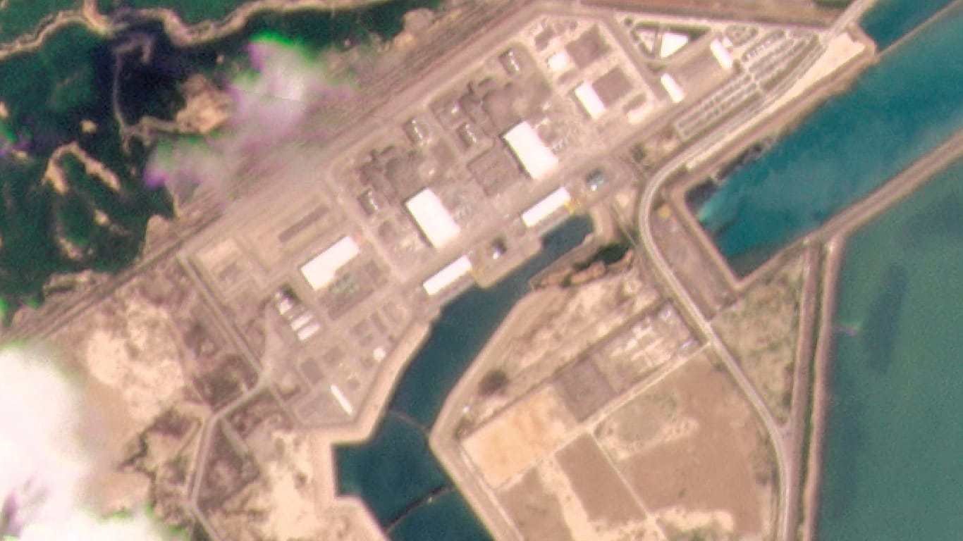 Satelliten-Aufnahme des Atomkraftwerks in Taishan: Das Atomkraftwerk Taishan liegt in Südchina, rund 130 Kilometer von Hongkong entfernt.