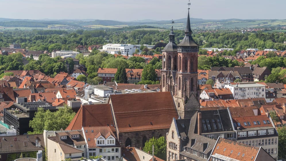 Göttingen: Ein Ausblick auf die Altstadt mit der Marktkirche St. Johannis.