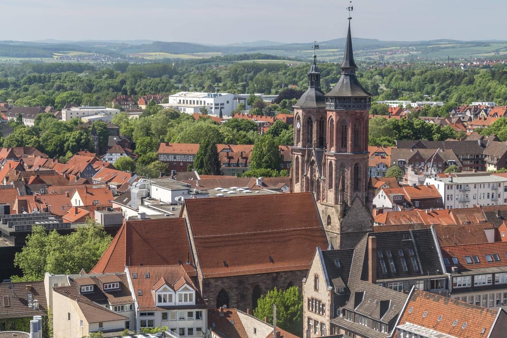 Göttingen: Ein Ausblick auf die Altstadt mit der Marktkirche St. Johannis.