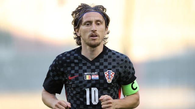 Kroatiens Kapitän Luka Modric in Aktion.