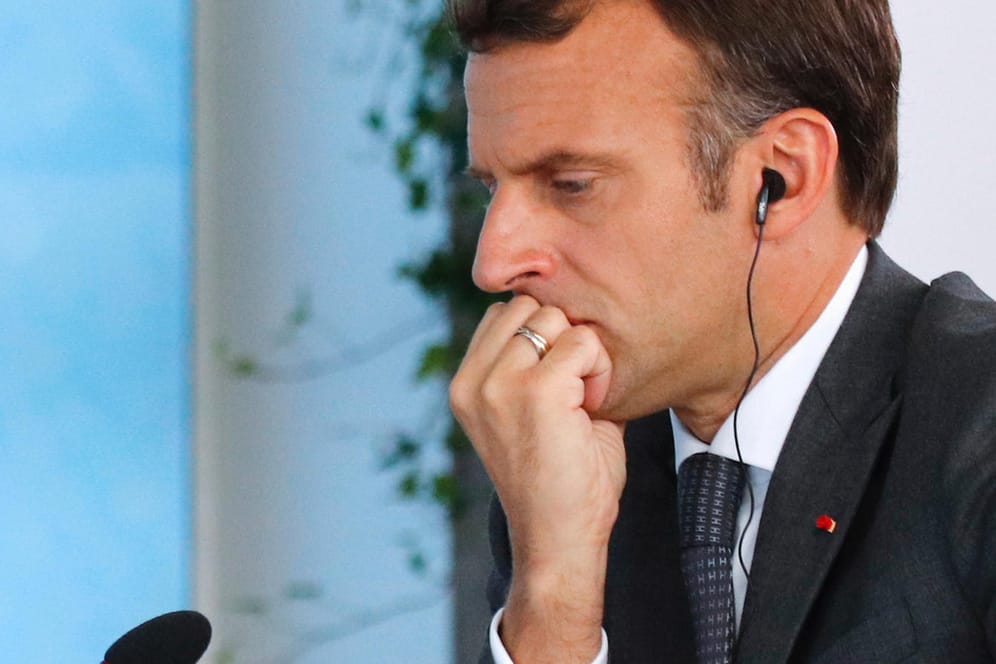 Emmanuel Macron auf dem G7-Gipfel im britischen Carbis Bay: Frankreichs Präsident könnte bei der Regionalwahl eine deutliche Niederlage einfahren.