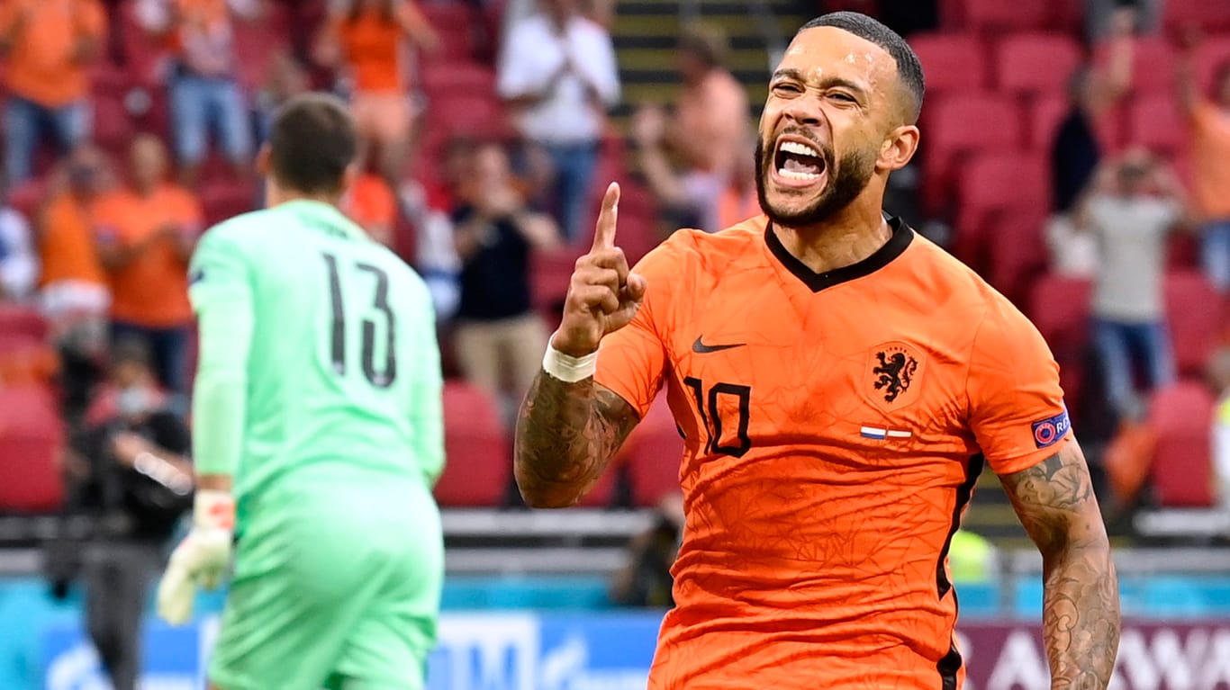 Oranje-Star: Memphis Depay bejubelt seinen Treffer gegen Österreich.