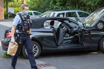Der BMW nach dem Ende der Verfolgungsjagd: Der Fahranfänger konnte festgenommen werden.