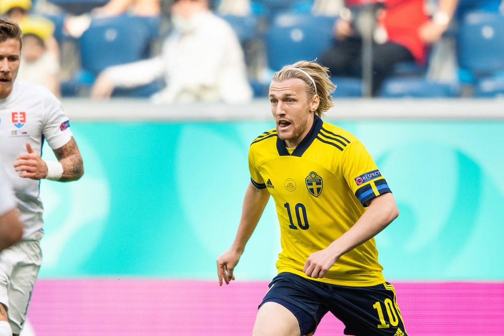 Emil Forsberg: Der Leipzig-Profi erzielte das entscheidende Tor für Schweden gegen die Slowakei.