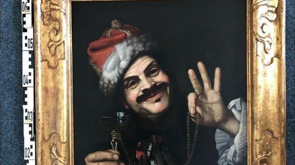 Gemälde des Künstlers Pietro Bellotti: Ein Mann hat dieses Bild im Müll einer Raststätte gefunden. Gemälde des Künstlers Pietro Bellotti: Ein Mann hat dieses Bild im Müll einer Raststätte gefunden.
