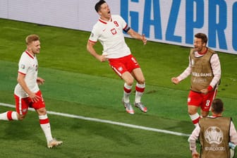 Robert Lewandowski (M.): Der Stürmer traf für Polen gegen Spanien.