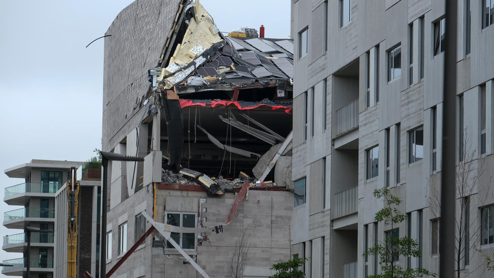 Das eingestürzte Gebäude in Antwerpen: Fünf Menschen starben bei dem Unglück. Das eingestürzte Gebäude in Antwerpen: Fünf Menschen starben bei dem Unglück.