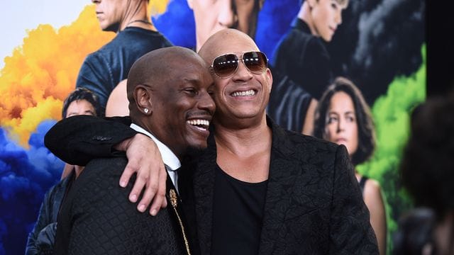 Hollywood-Schauspieler Tyrese Gibson und Vin Diesel bei der Premiere des Films "F9: Fast & Furious 9" im TCL Chinese Theatre in Los Angeles.