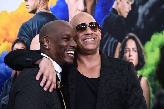 Hollywood-Schauspieler Tyrese Gibson und Vin Diesel bei der Premiere des Films "F9: Fast & Furious 9" im TCL Chinese Theatre in Los Angeles.