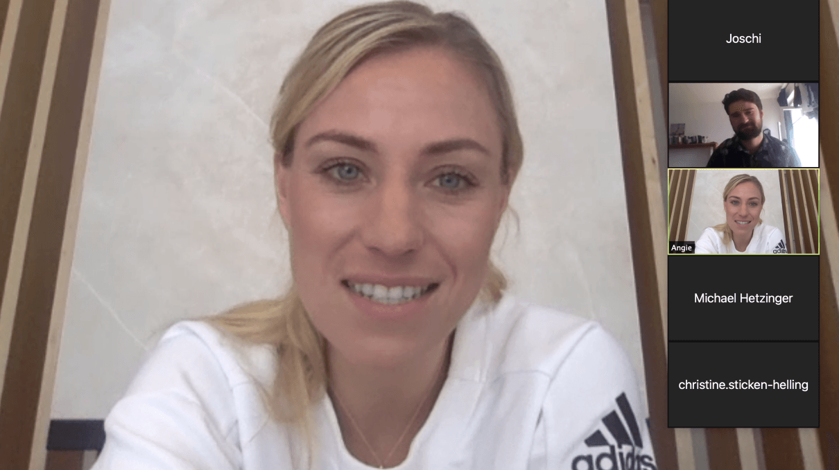 Angelique Kerber im Zoom-Interview mit t-online-Redakteur Noah Platschko.