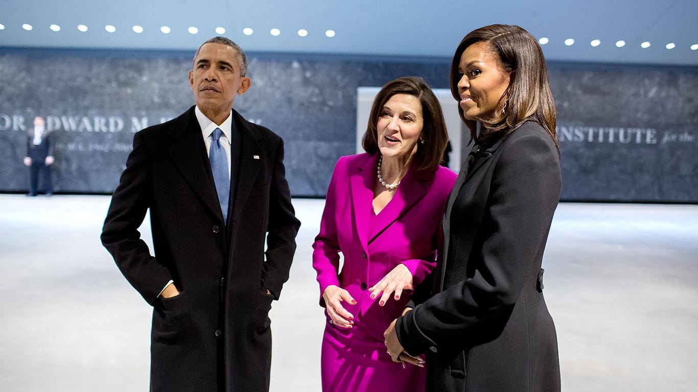 Wird sie eine Berlinerin? Vicki Kennedy mit Barack und Michelle Obama