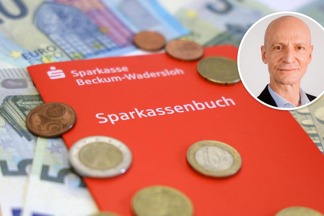 Sparbuch (Symbolbild): Finanzexperte Gerd Kommer erklärt, warum das Geld auf dem Sparbuch in Gefahr ist.