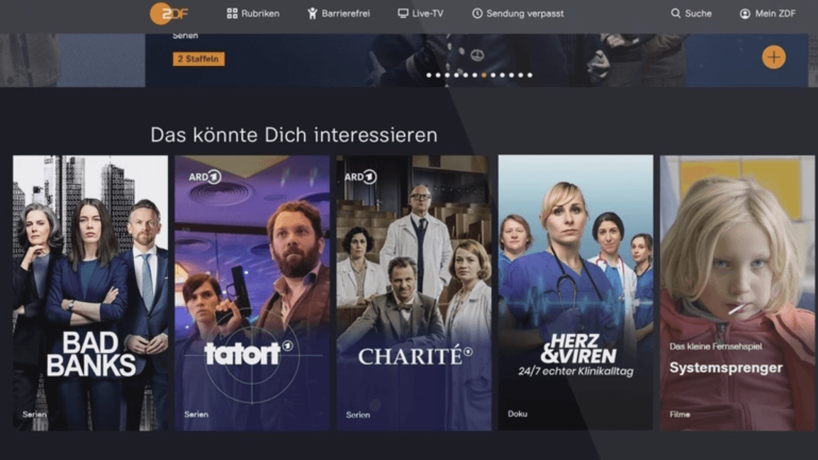 So könnte sie aussehen: Die neue Mediathek des ZDF mit Inhalten der ARD.