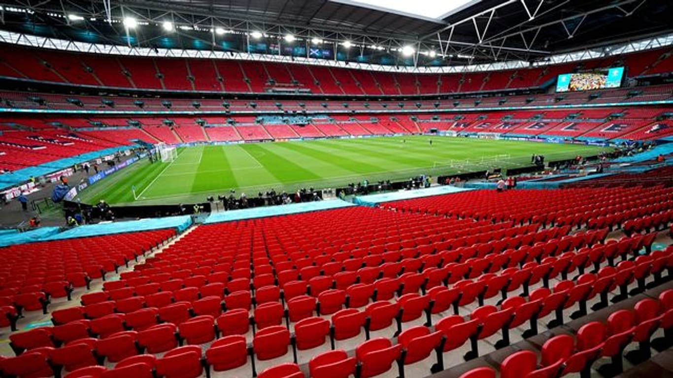 Das Wembley-Stadion soll zu den Halbfinals und dem Endspiel zu 75 Prozent ausgelastet werden können.
