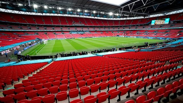 Das Wembley-Stadion soll zu den Halbfinals und dem Endspiel zu 75 Prozent ausgelastet werden können.